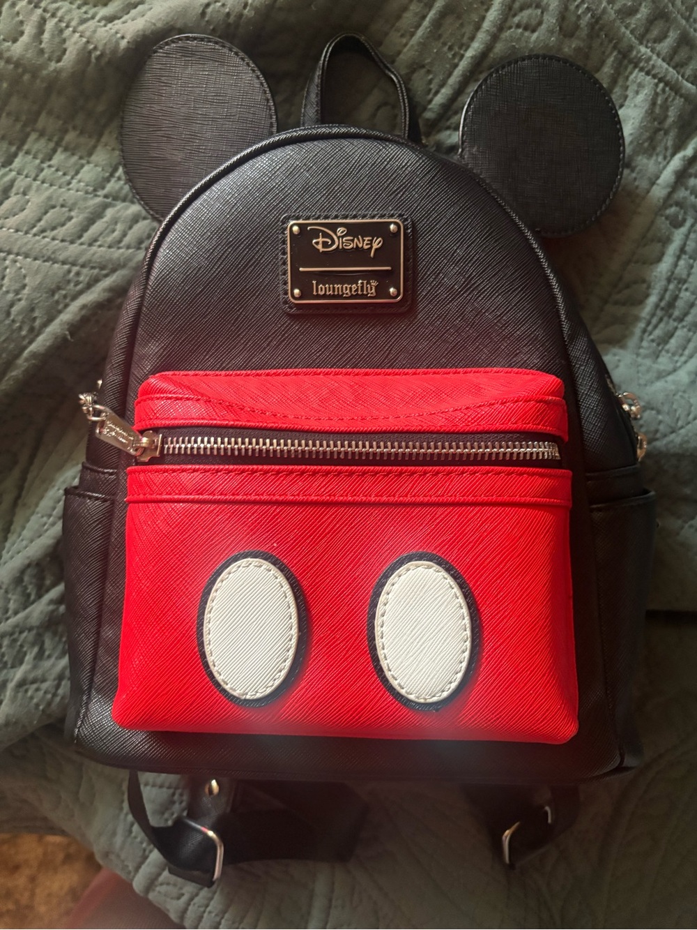 Loungefly Black & Red Mickey Mouse Kids Mini Backpack